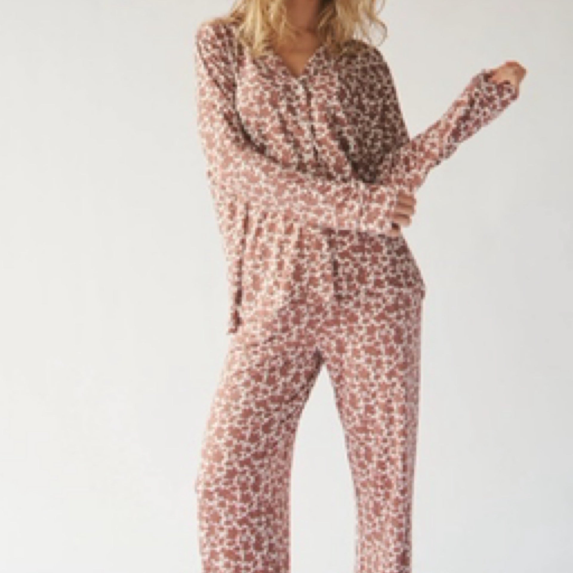 Meadow Collared Long Sleeve PJ Set Bambi Birdie